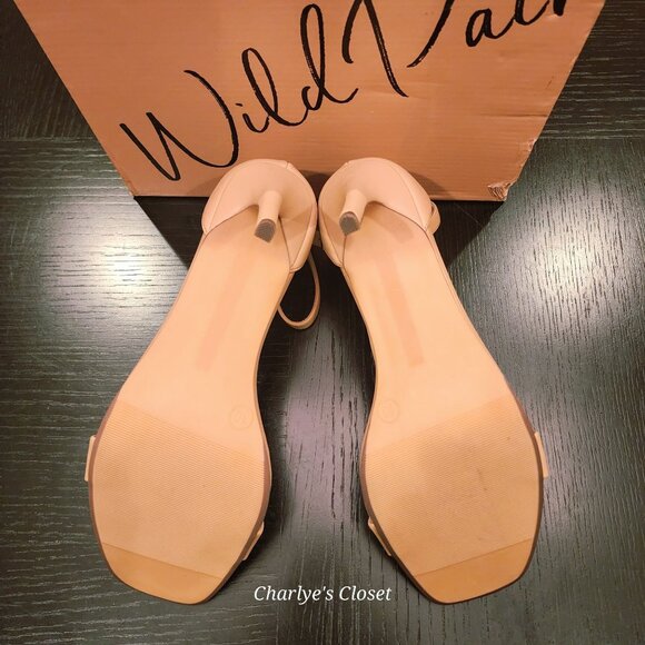Wild Pair‎ Bethie Open-Toe Nude Minimalist Capsule Heels 10M NWB - Picture 10 of 15